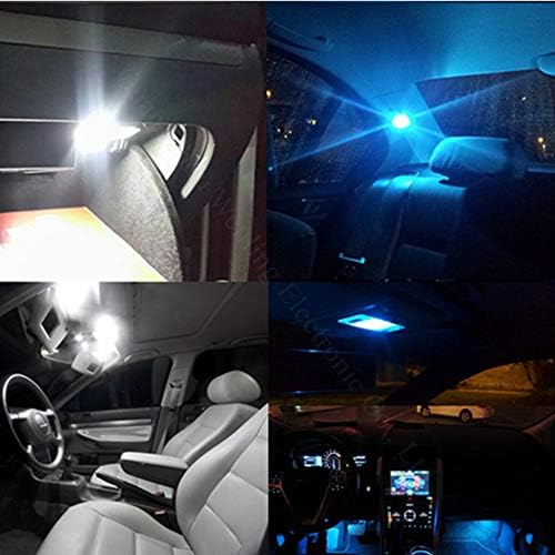 WLJH 4pcs Ice Blue 6418 LED Bulb, Canbus Error Free 36mm Festoon LED Bulb Super Bright 400 Lumens 8-SMD 2835 Chipsets, 6411 LED Bulb, 6413 Bulb, 6418 Bulb, DE3423 Bulb, C5W LED Bulb,36mm Led Bulb