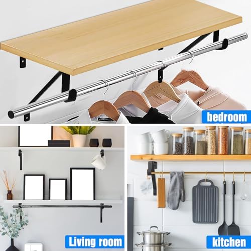 pisman heavy duty adjustable closet rod bracket 4-pack on a desk or shelf