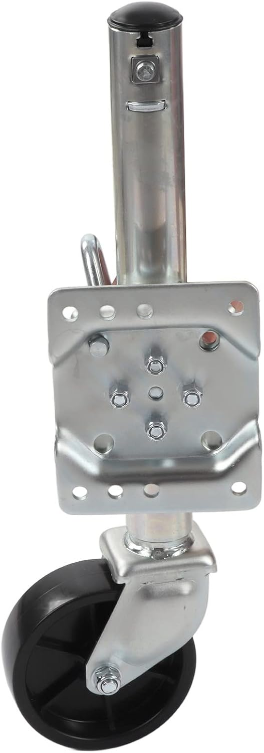 Tbest Duty Fold Up Trailer 1200lbs Trailer Tongue with 6in Wheel for RV JackFold Up is Galvanized Made of Rubber and Rustproof Height Lower Manufacturing Approx. Using.