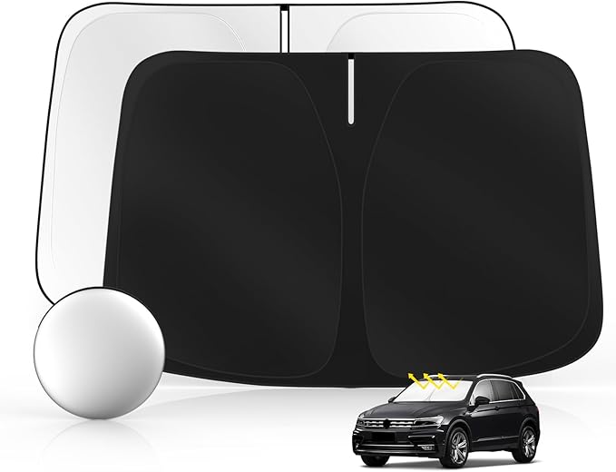 Windshield Sun Shade for Volkswagen VW Tiguan 2018-2025 Foldable Sunshade by SULAGIWINDSHIELDSUNSHADE