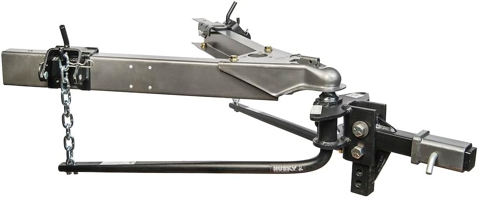 Husky 31421 Round Bar Weight Distribution Hitch with Bolt-Together Ball Mount/Shank Assembly 600 Lbs Max Tongue