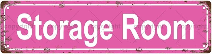 Storage Room Space Vintage Metal Tin Street Sign Bar Cafe Garage Cave Home Room by Unknown