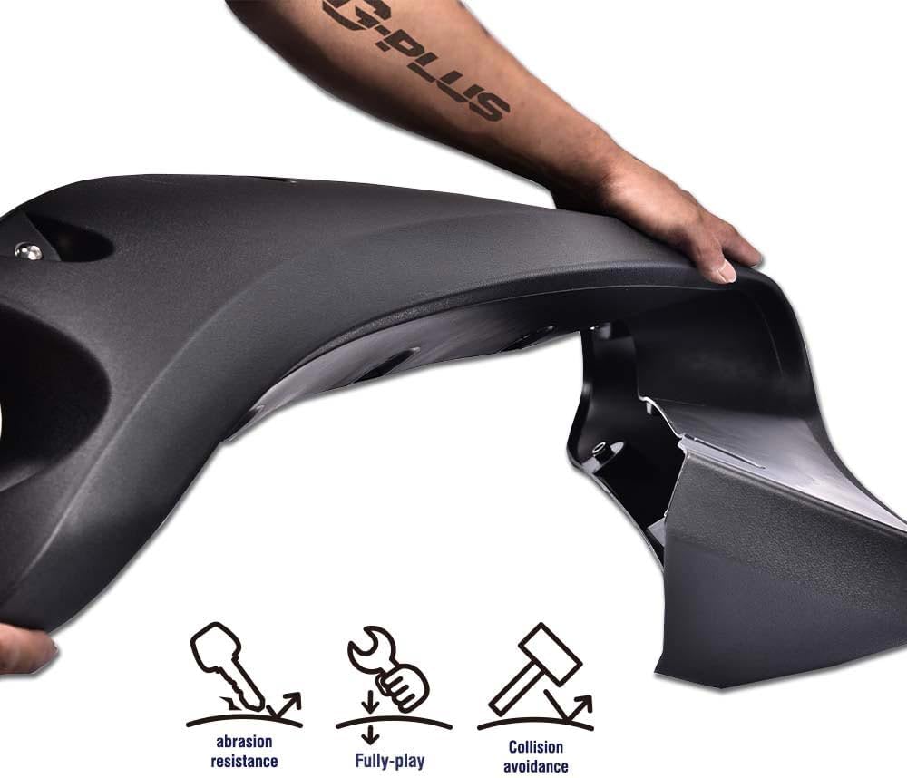 ANDPLAY Pocket-Riveted Fender Flares 4PCS Smooth Wheel Cover Protector | Compatible with Toyota Tundra 2007-2013, Paintable Matte Wheel Arch Cover Trim 5054781AB, AH 55054780A