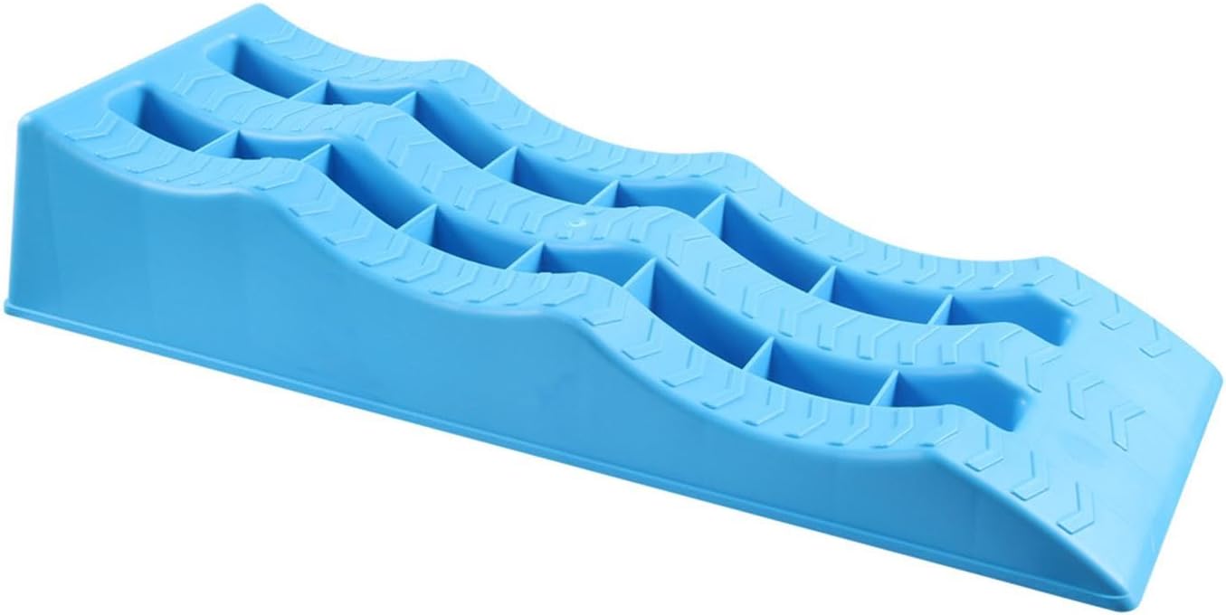 2 Pieces Car Wheel Chocks Automotive Leveling Ramps Stabilizer Blocks Trailer Leveler RV Truck Universal Strong PP Enhanced Friction