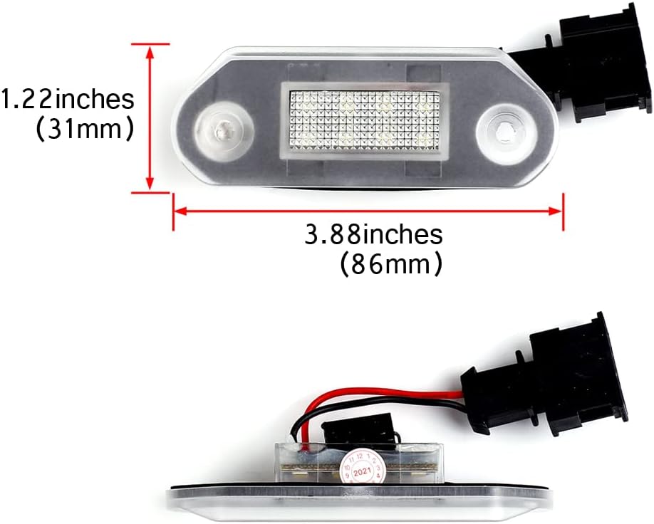 2pcs LED Glove Box Lamp Compatible with Sko-da Octavia, Compatible with VW Vento A3 Gol 2 & G2 Hatchback