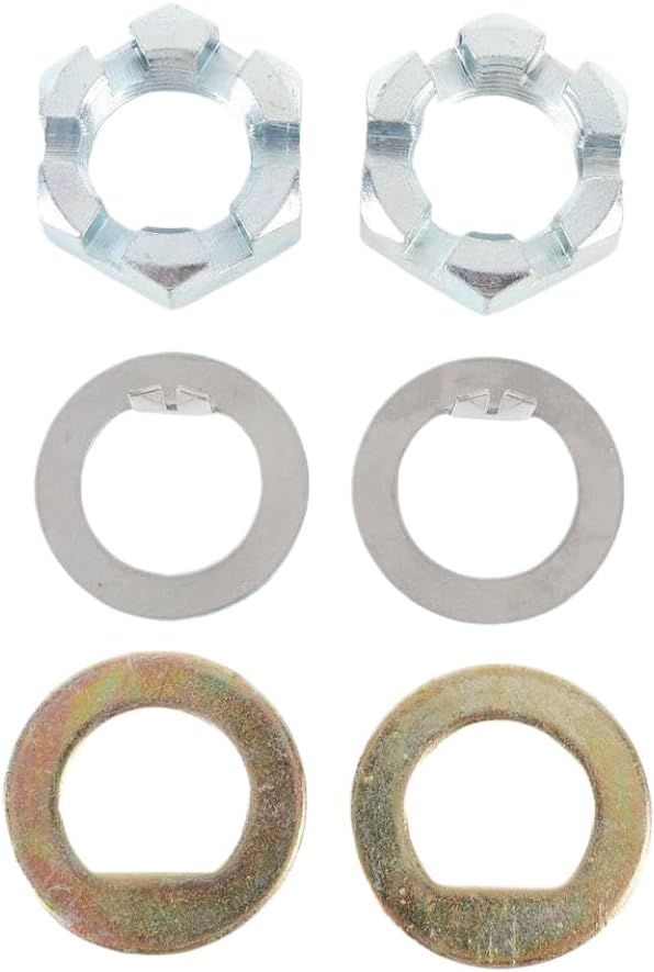 6 Pcs Trailer Axle Hub Nut and Washer Kit K7133500 Compatible with EZ Lube Axles Produced Before June 2002