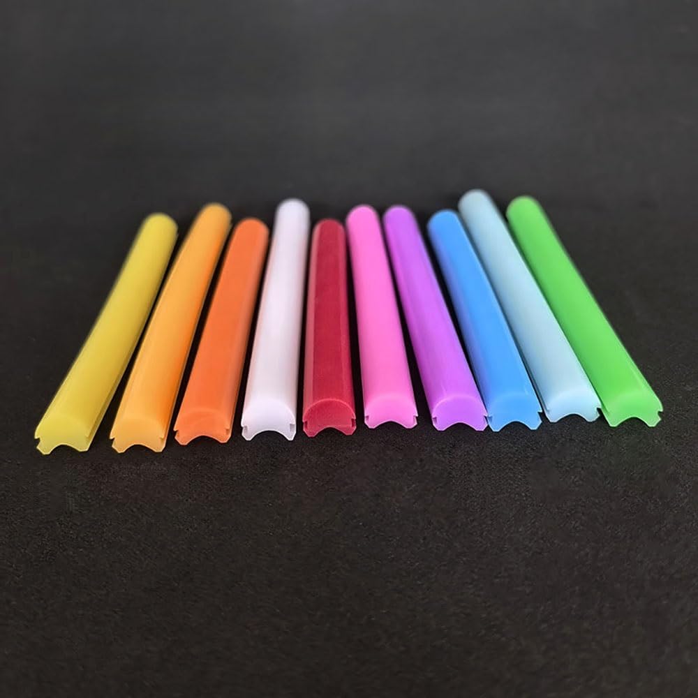 12mm Width Bendable Silicone Tube – Separated Neon LED Channel Cover, Outdoor Word Signs & Archways, 1m DIY Lighting Strip(White)