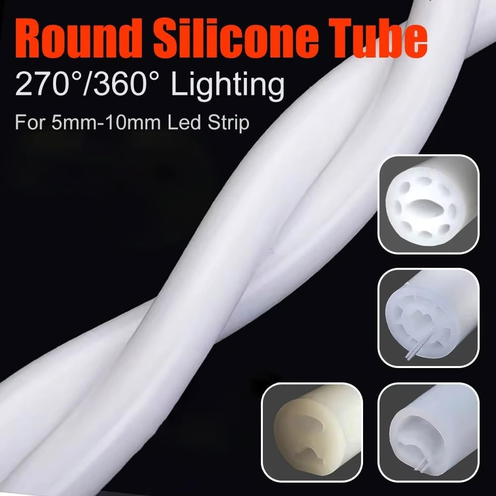 1-5M Bendable Silicone Neon Tube - Waterproof Cover,1pcs | D20B 270 Degree Light-9.84FT
