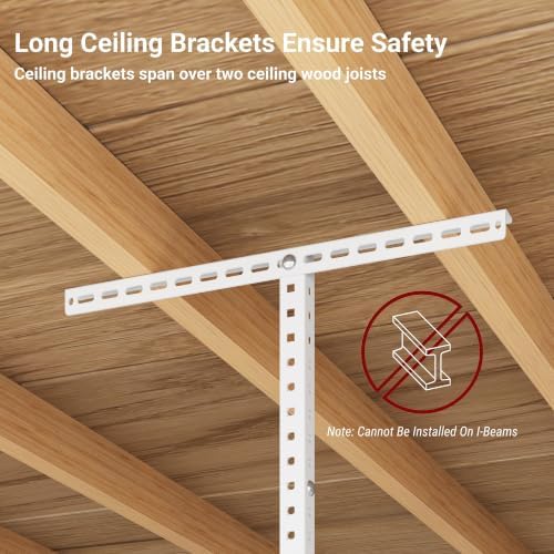 2x8ft overhead ceiling garage storage rack, 400lbs capacity on a desk or shelf