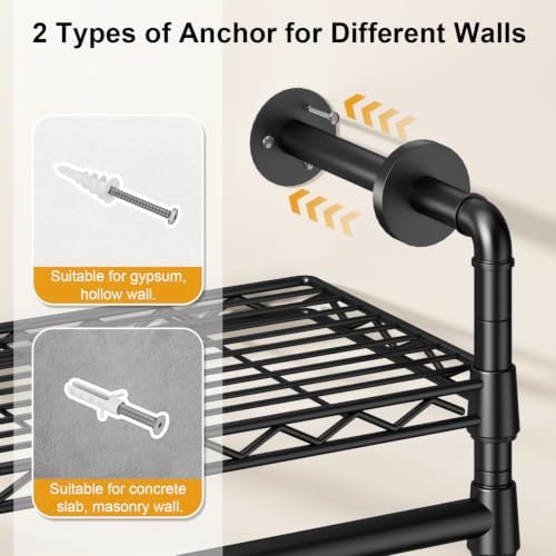 ulifhome m7 wall-mounted clothes rack, heavy-duty garment closet, package contents