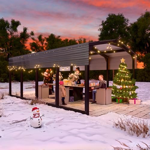 military-grade metal carport 12x20 ft, heavy- duty galvanized on a desk or shelf