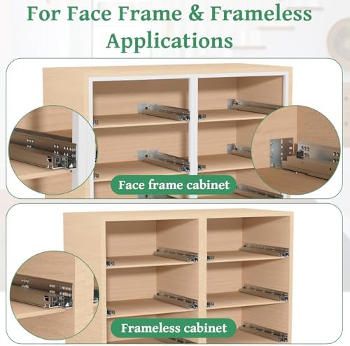 5pair(10pack) 18 inch undermount drawer slides with rear, package contents