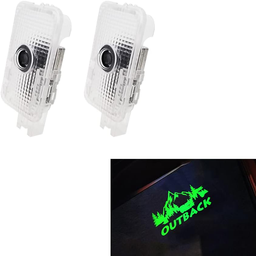 Never Fade Car LED Door Logo Projector Puddle lamp, for Outback Accessories Door Light Logo LED Laser Car Courtesy Step Light HD Compatible with Outback