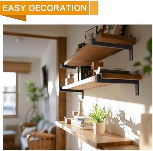 ezydecor 6 pcs heavy duty shelf brackets 13, side view