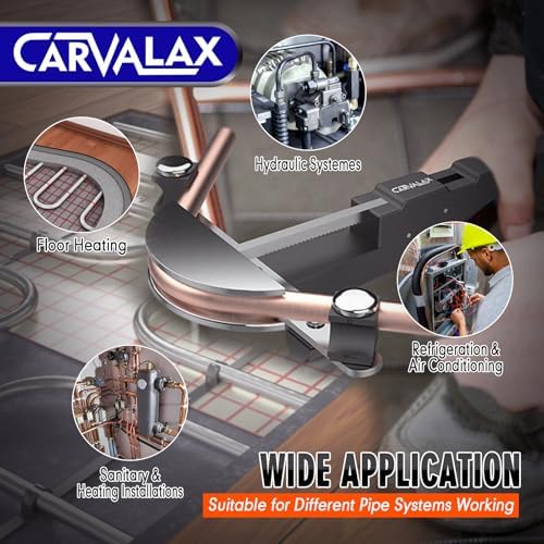 carvalax tube bender set, reverse adapters, silver head on a desk or shelf