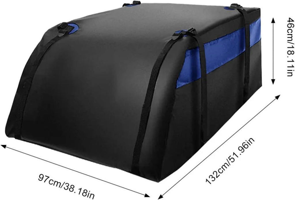600D/420D 52x38x18 Inch Universal Rooftop Cargo Bag Large Waterproof Storage Luggage for Travel SUV(420D)