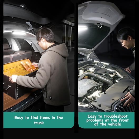 Trunk Light for Subaru Ascent 2019–2025, Car Trunk Automatic Sensor Light Led Light Usb Charging Car Dome Light Easy Install Magnetic Portable Three Modes,White Light