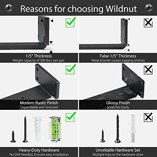 floating shelf brackets 12 inch 6 pack, hidden, view 9