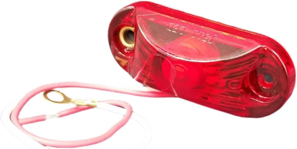 Oval P2 Rated 1-LED Surface Mount, RED Lens, 2-Wire LED Trailer marker light