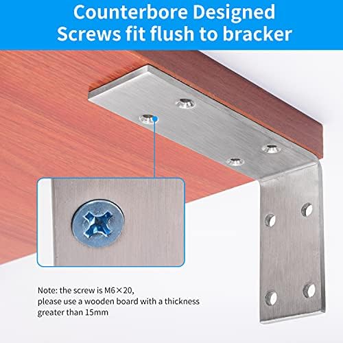 yumore countertop support bracket, heavy duty 5mm l, side view