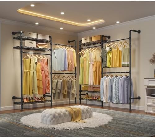 timate f2 industrial pipe clothes rack wall mounted showing dimensions