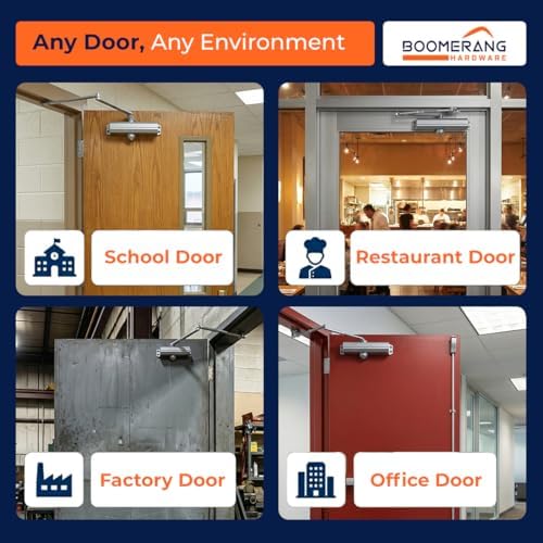 boomerang d4016 medium/heavy-duty designer auto commercial door closer showing dimensions
