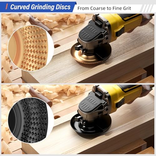 burmong 14pcs wood carving disc set for angle on a desk or shelf