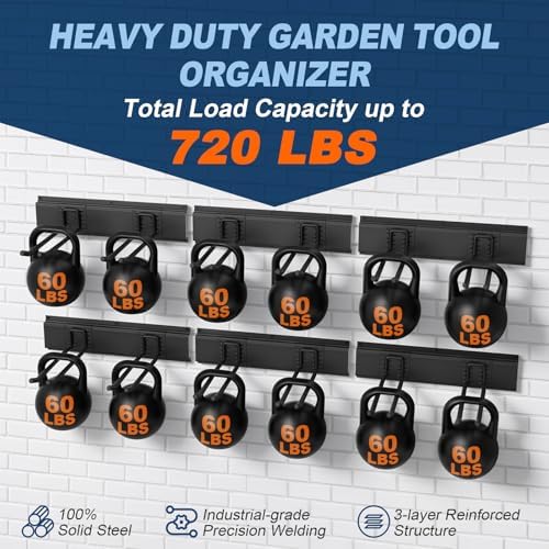 housolution garage wall organizer 96 inch - 20pack showing dimensions