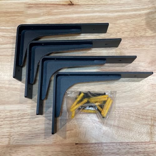 10 inch x 6 inch shelf support bracket, front angle view