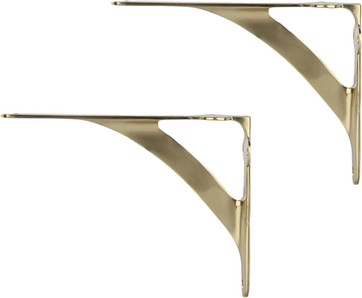 a29 solid brass shelf brackets, 7.38 x 9.88, main product view