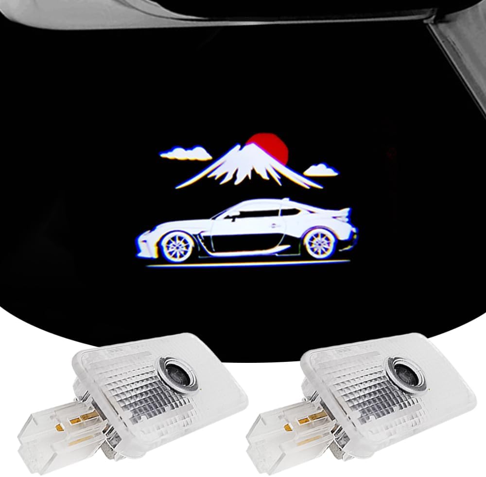2PCS LED Car Door Projector Courtesy Lights Ghost Shadow Welcome Lamp Accessories Compatible with ZN8 2022-PRESENT GR 86 (ZN8 2022-PRESENT GR 86-Mount Fuji 01)