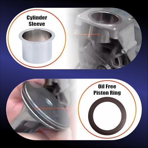 kk-4835 compressor piston kit with connecting rod, piston on a desk or shelf