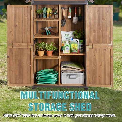 outdoor storage cabinet,garden shed with metal frame adjustable, package contents