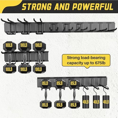 klasit garage wall organizer,15pack carries 675 lbs,garden tool on a desk or shelf