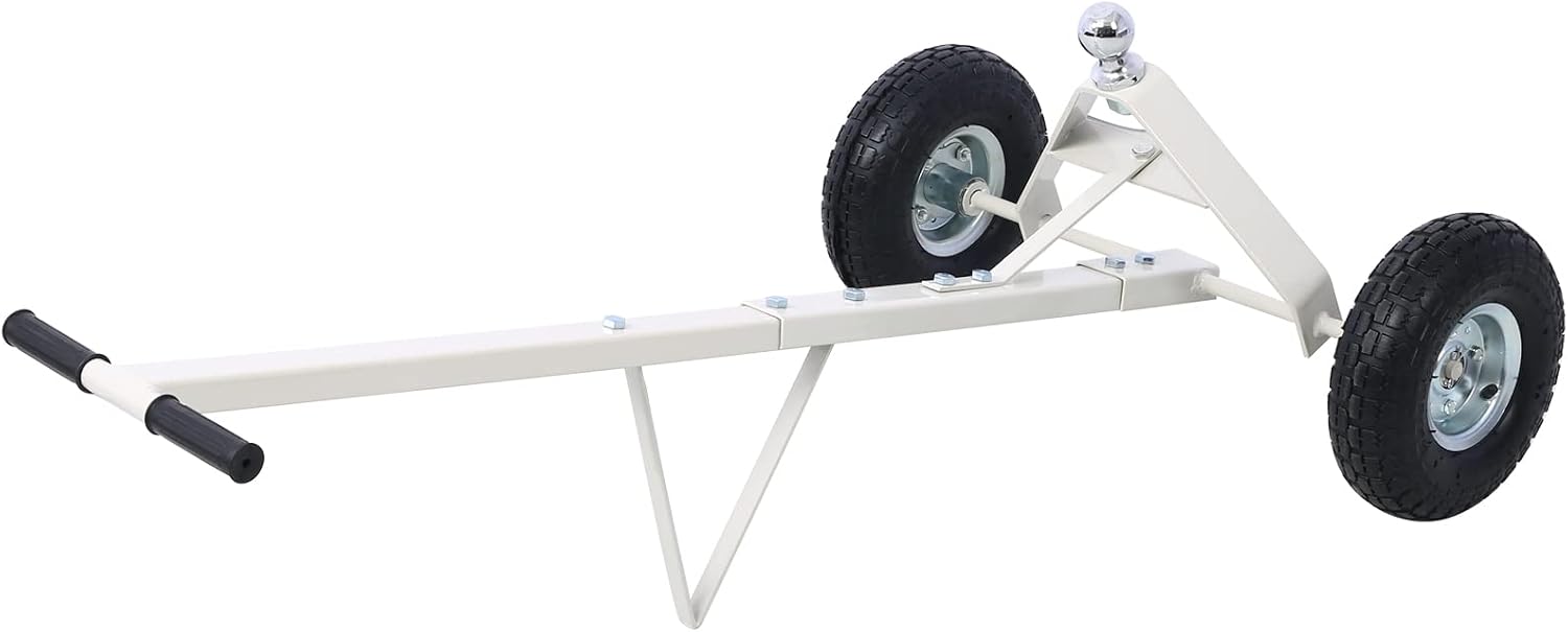 Heavy-Duty Trailer Dolly with Pneumatic Tires - 600 Lb Capacity - Easy Maneuverability for Boats, Utility, and Jet Scooter Trailers