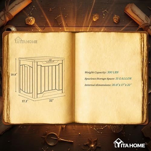 yitahome 31 gallon resin deck box outdoor storage, package contents