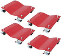 Car Wheel Dollies Set of 4, Heavy Duty Vehicle Moving Dolly Set with Brakes, 10000 lbs Total Capacity, 360° Swivel Tire Wheel Skates for Cars, Trucks,Trailers& Garage Use