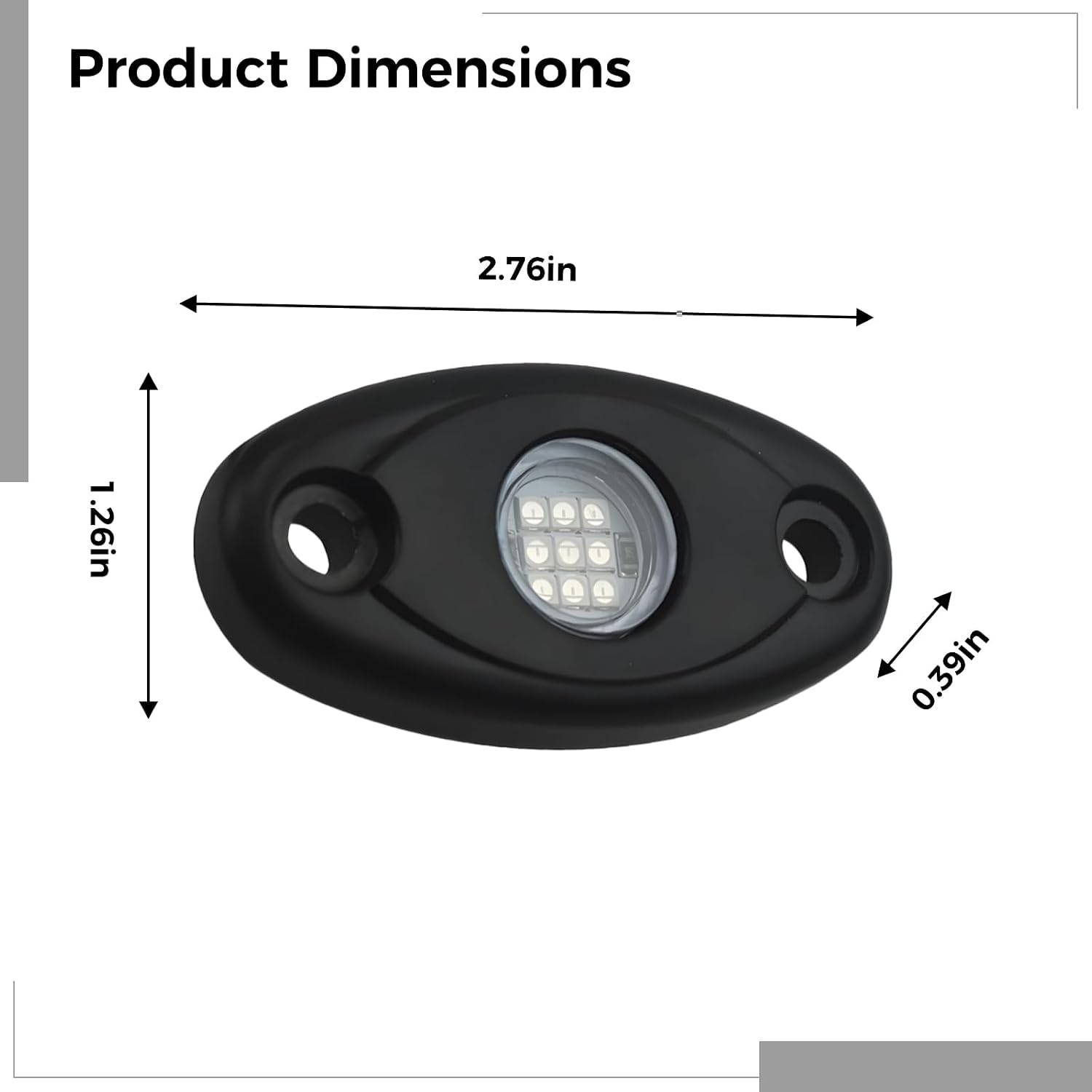 Generic 12 Pcs Car Underglow Led Lighting, Blue 9 W Lights for Boats, Trucks, and Trailers, Ip67 Waterproof, Aluminum Build, 2.8×1.3×0.4 Inches