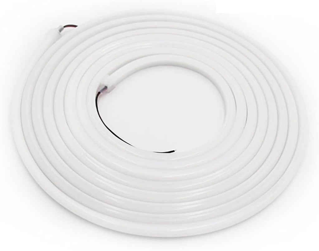 5m 2835 10 * 10MM semicircular neon Tube Light with 120 Lights Single Light Single Cut Light bar Engineering Decoration(5700K Cool White)