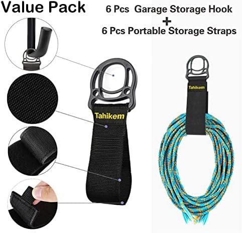 garage hooks heavy duty, 9 inch ladder hooks, side view