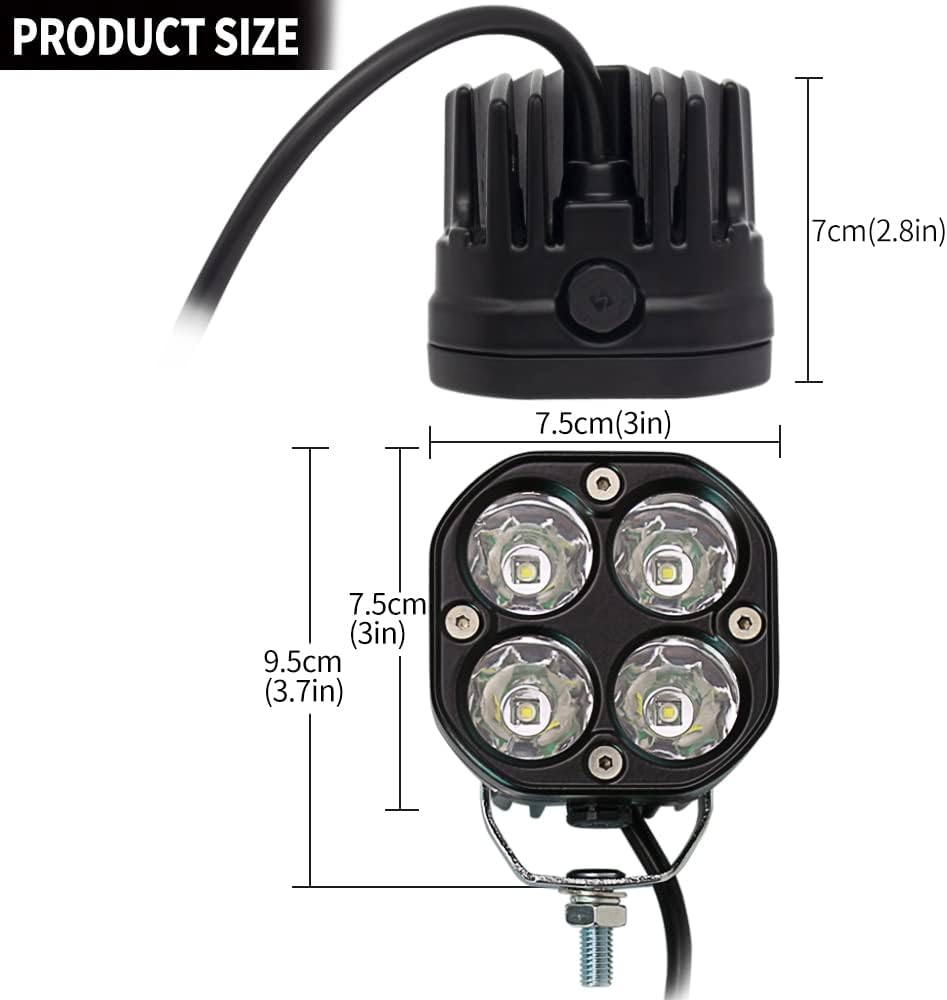 stdysun led offroad driving lights driving fog lights shown in use