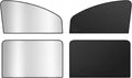 4PCS Car Window Sunshade, Blackout Car Window Covers for Ultimate Privacy, Foldable Side Window Shade, Not Blocking Rearview Mirror View, Fit for Camping, Travel and Daily Use (Black & Silver)