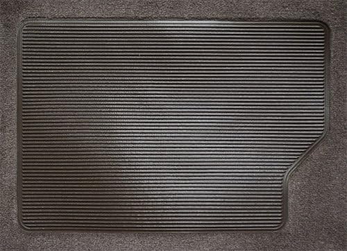Replacement Auto Carpet Floor Liner - Molded Cutpile - fits 1987-1997 Ford F-250 Extended Cab 4WD 4 Speed Manual Gas or Diesel (Black)