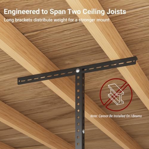 fleximounts 4x8 overhead garage ceiling storage rack organization, front angle view