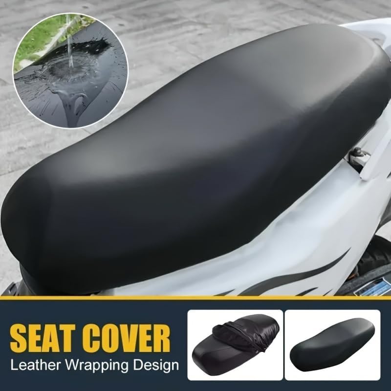 Universal Waterproof Scooter Seat Cover, Durable Elastic Moped Seat Protector, Easy Install, Dustproof Sunproof for Most Scooters & Mopeds