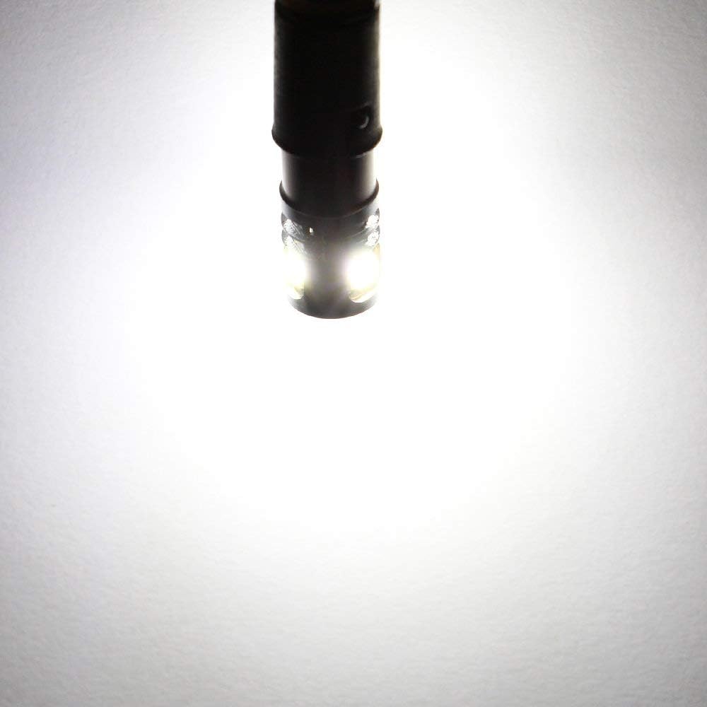 PHINLION 500LM Super Bright 3030 5-SMD 12V 24V BA9 BA9S 53 57 1889 1891 1895 64111 T4W LED Car Light Bulb for Interior Map Reading Dome Glove Box Instrument Panel Lights, 6000K Xenon White