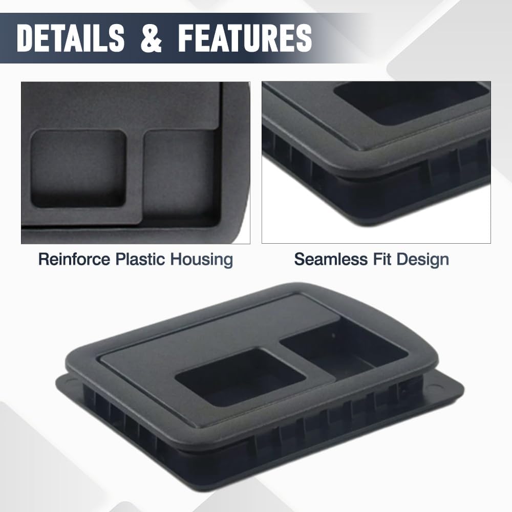Riloer Rear Trunk Floor Cover Handle with Bottom Frame, Replaces 8E5863627, Compatible with Audi A3 2013-2020, Compatible with Audi A4 2001-2025, Black Plastic 1 Set (Rear Trunk Floor)