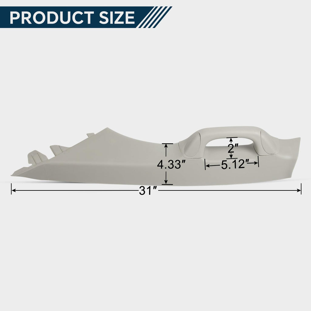 Upgrade Driver Side A-Pillar Trim Panel Grab Handle Compatible with Toyota 2007-2021 Tundra 2008-2022 Sequoia Interior Front Pillar Garnish Assist Handle Replace 62220-0C060-B0 62220-0C050-B0 (Gray)