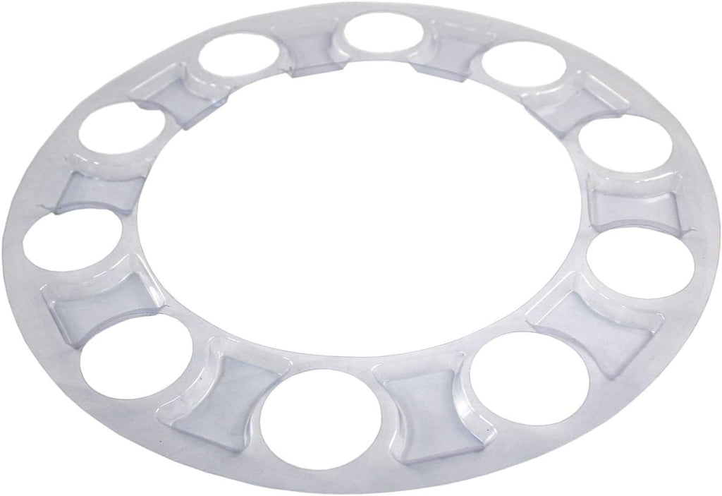 Chrome ABS Plastic Front Hub Caps Wheel Axle Covers with 33 mm Screw on Lug Nut Covers for Semi Trucks 1 Pair (Spiked)