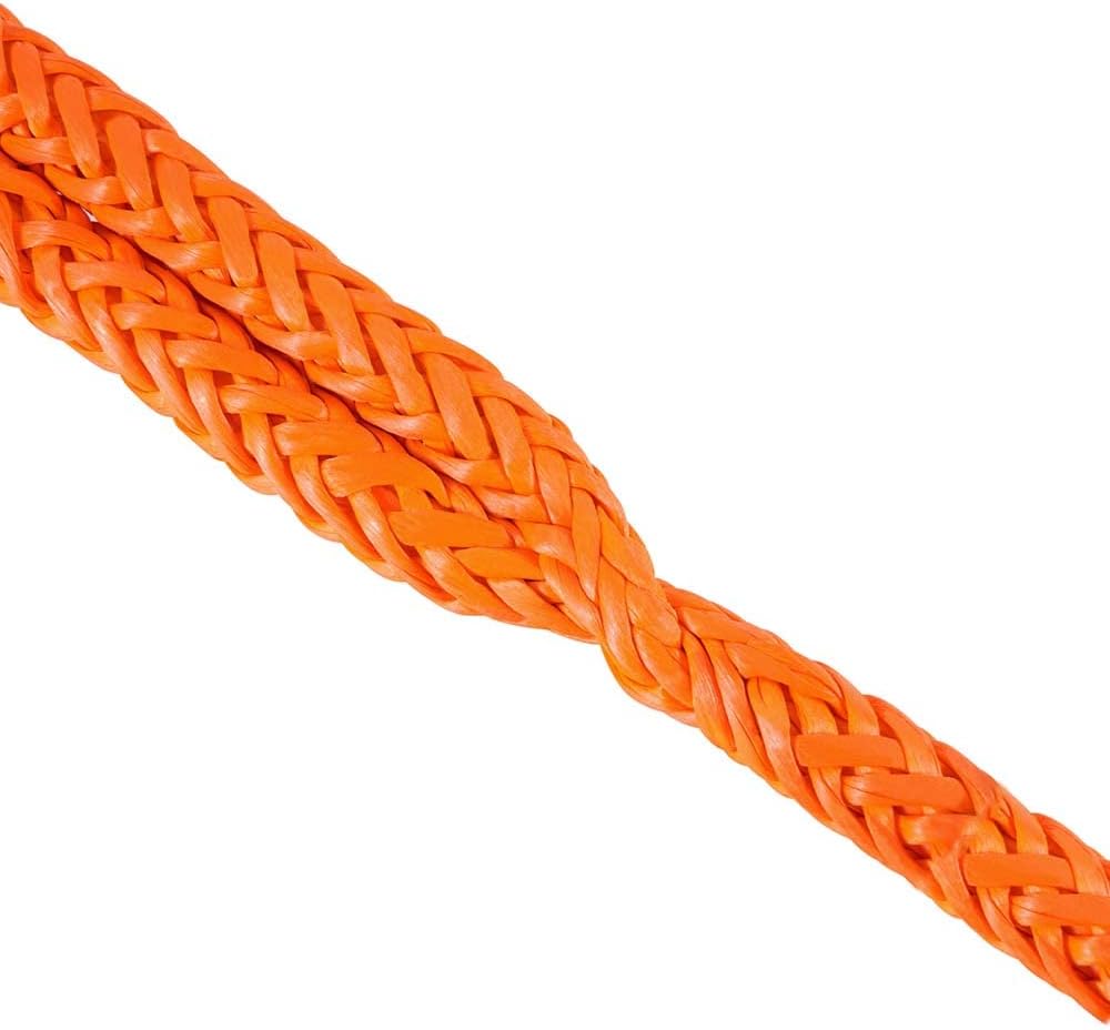 Soft Shackle, 1/2" X 24" Light Weight Shackle (56,000 LBS Breaking Strength) with Extra Sleeves for Sailing, SUV, Off Road Towing, ATV (2-Pack Orange Shackle Recovery)